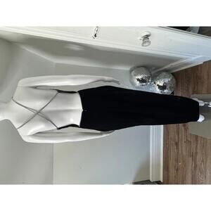 Vintage Sexy Low Back Criss Cross Strappy Maxi Dress with Rhinestone Trim Small